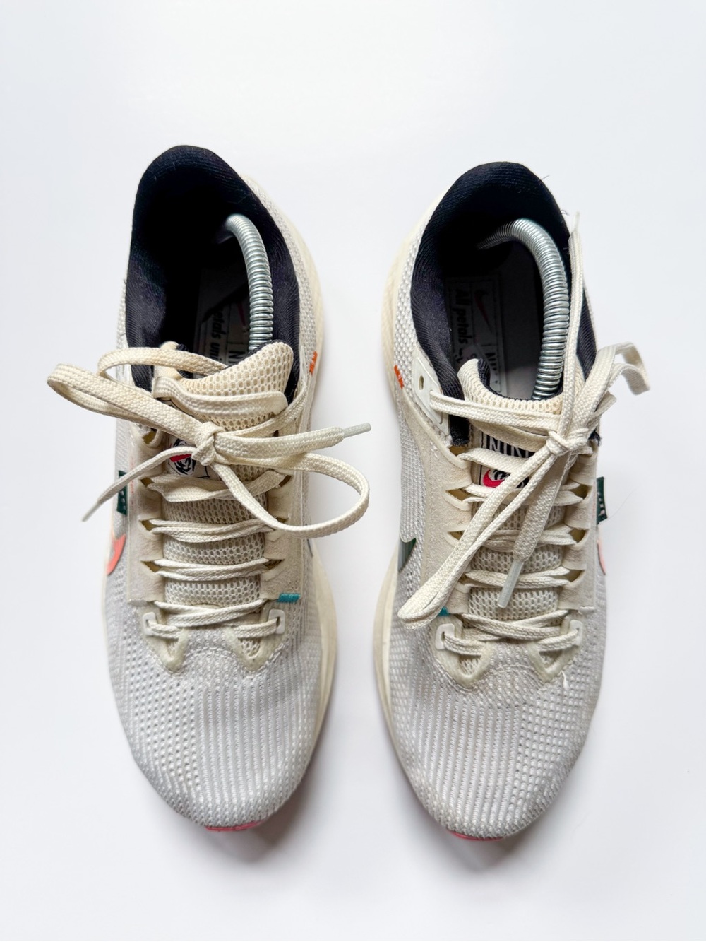 Nike Air Zoom Pegasus 40 Premium Running Shoes - Sail/Multicolor W7.5 - Picture 5 of 8